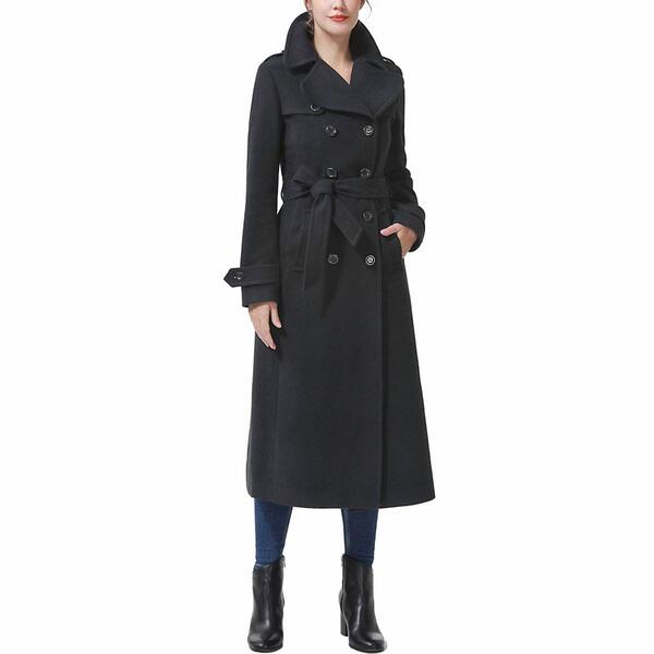 Womens BGSD Full Length Long Wool Belted Trench Coat - image 