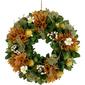 Northlight Seasonal Artificial Mixed Orange Floral Spring Wreath - image 1