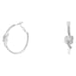 Design Collection Silver-Tone CZ Knot Hoop Earrings - image 1