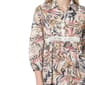Womens NY Collection 3/4 Sleeve Tropical Leaf Button Front Blouse - image 4