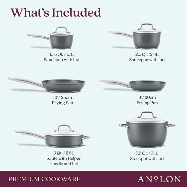 Anolon® Accolade 10pc. Hard-Anodized Nonstick Cookware Set