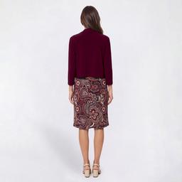 Womens Perceptions 3/4 Sleeve Floral Shift Jacket Dress