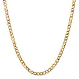 Mens Gold Classics(tm) 5.25mm. 14k Semi Solid Curb Link Necklace