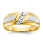 Mens Gentlemens Classics(tm) 14kt. Two Tone Gold 1/5ct. Diamond Ring - image 1