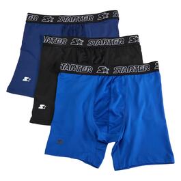 Starter Mens Boxer Briefs Active Performance Breathable Underwear for Men,  6-Pack 