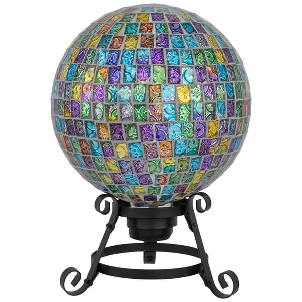 Northlight Seasonal Mosaic Window Pane Garden Gazing Ball