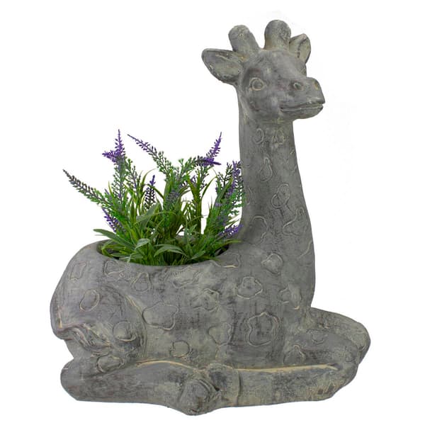 Northlight Seasonal 16in. Seated Giraffe Outdoor Garden Planter