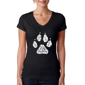 Womens LA Pop Art Dog Mom Word Art V-Neck T-Shirt - image 1