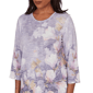 Womens Alfred Dunner Grand Bazaar Amethyst Floral Blouse - image 5