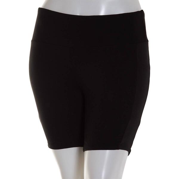 Juniors Plus One Step Up Peach Rib Bike Shorts with Cell Pocket - image 