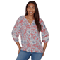Plus Size Ruby Rd. French Riviera Floral Silky Gauze Peasant But - image 1