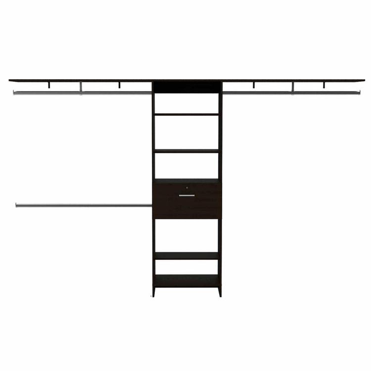 FM FURNITURE Broncos Dark Walnut 3 Drawers Closet