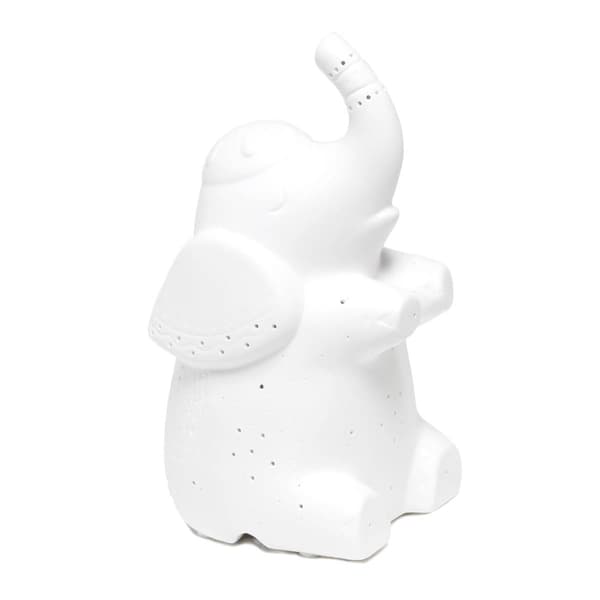 Simple Designs Porcelain Elephant Shaped Table Lamp