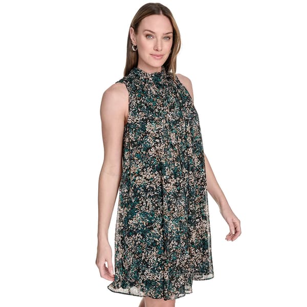 Womens Tommy Hilfiger Sleeveless Abstract Chiffon Shift Dress