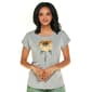 Womens Tru Self Short Sleeve Dolman Floral Sunflower Graphic Tee - image 1