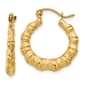 Gold Classics(tm) 13mm. 14kt. Polished Bamboo Hoop Earrings - image 1