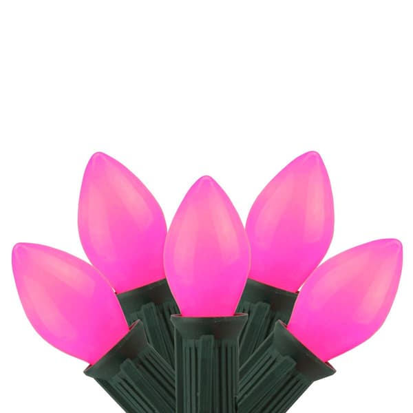 Northlight Seasonal 25 Opaque Pink C7 Christmas Lights - image 