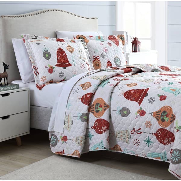 Spirit Linen Home™ Holiday Bells Quilt Set