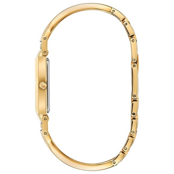 Womens Bulova Gold-Tone Stainless Diamond MOP Dial Watch - 97P141