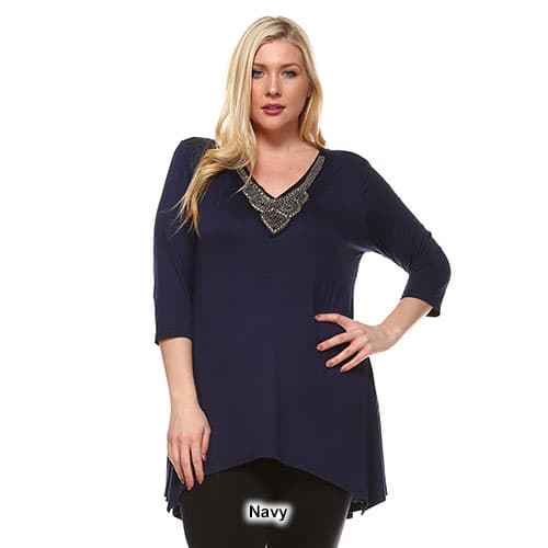 Plus Size White Mark Luna Tunic Top