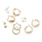 Steve Madden Heart/Stud/Knot Hoop 6pr.Mixed Earring Set - image 2