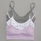 Girls (7-14) René Rofé® Mayra 3pk. Seamless Butterfly Bralettes - image 2