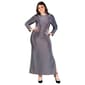 Plus Size 24/7 Comfort Apparel Fitted Shimmery Maxi Dress - image 1