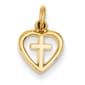 Gold Classics&#40;tm&#41; 14kt. Gold Cross in Heart Charm - image 1