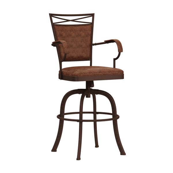 HH2 Home Bridgetown Tilt Base Metal Bar Height Swivel Stool