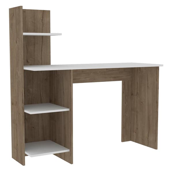 FM FURNITURE 4-Tier Shelf Tecoa Desk