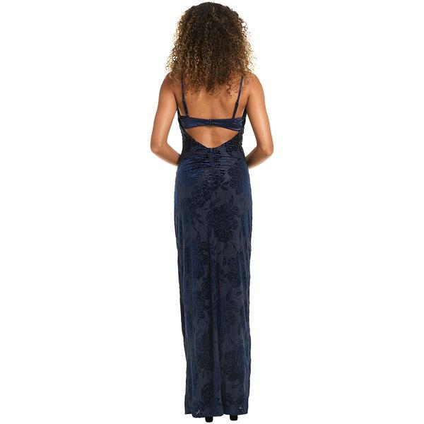 Juniors Emerald Sundae Glitter Burnout Velvet Bar Back Maxi Dress
