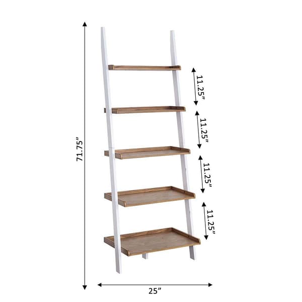Convenience Concepts American Heritage Two-Tone Bookshelf Ladder