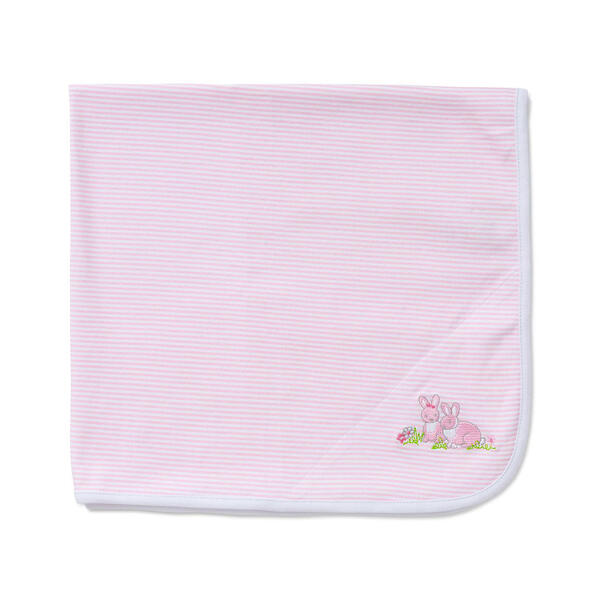 Little Me Baby Bunnies Receiving Blanket - image 