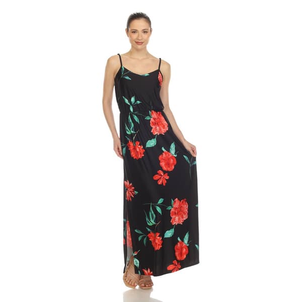 Womens White Mark Floral Strap Maxi Dress