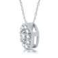 Nova Star&#174; Sterling Silver 1/4ctw. Lab Grown Diamond Halo Pendant - image 2