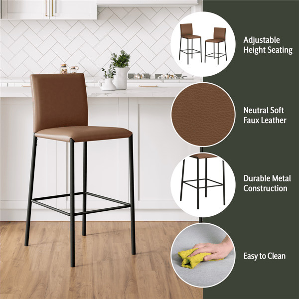 HH2 Home Bronte Upholstered Adjustable Height Stool