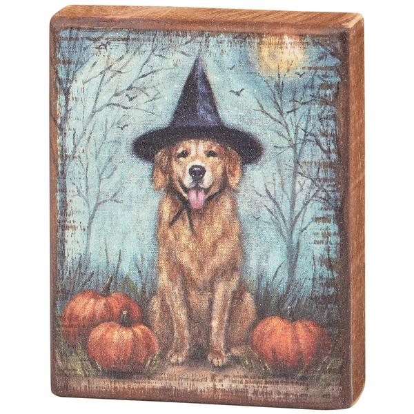 Primitives By Kathy Dog as Witch Block Sign