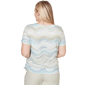 Womens Alfred Dunner Vintage Charm Wavy Stripe Blouse - image 2
