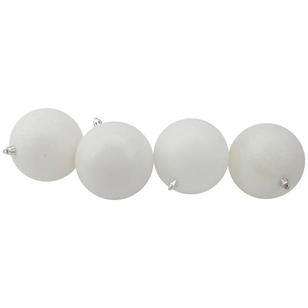 Northlight Seasonal 24ct. Winter White Christmas Ornaments