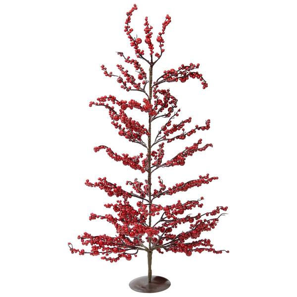 Northlight Seasonal 30in. Festive Red Berries Christmas Tree - image 