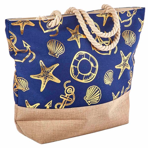 Renshun Metallic Nautical Beach Tote