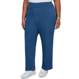Plus Size Alfred Dunner Ann Arbor Pull On Jeans - Short Length