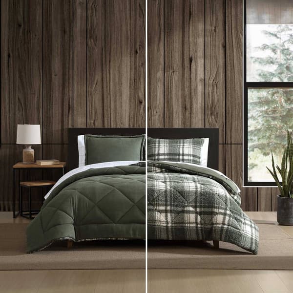 Eddie Bauer Big Lake Plaid Reversible Comforter-Sham Set