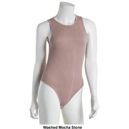 Juniors Pink Rose Frenchie Ribbed & Seamless Tank Bodysuit