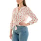 Womens Zac & Rachel 3/4 Roll Tab Sleeve Lip Stain Blouse - image 3
