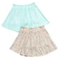 Girls (7-12) BTween(R) 2pk. Floral & Solid Paperbag Waist Skorts - image 1