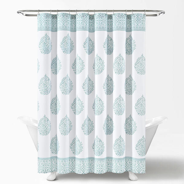 Lush Décor® Teardrop Leaf Shower Curtain