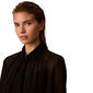 Womens Calvin Klein Long Sleeve Ruffle Neck Sheer Blouse - image 5