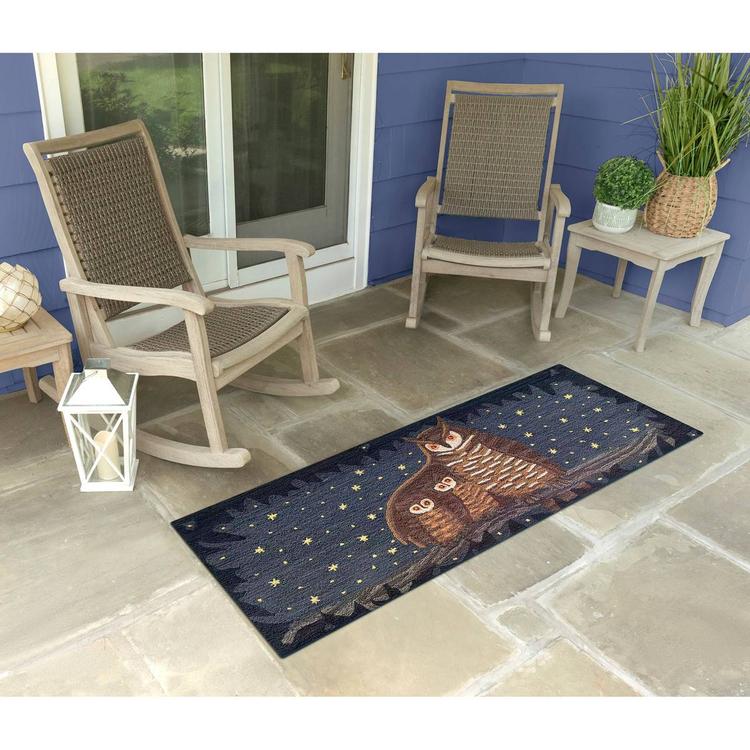 Liora Manne Frontporch Owl Family Rectangular Runner
