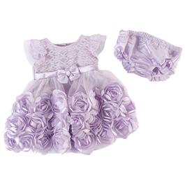 Baby Girl &#40;NB-9M&#41; Nannette Rosette Dress w/ Bloomers